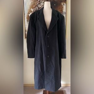 Vintage GGG CLOTHING Cashmere Virgin Wool blend trench coat peacoat size 48R ~